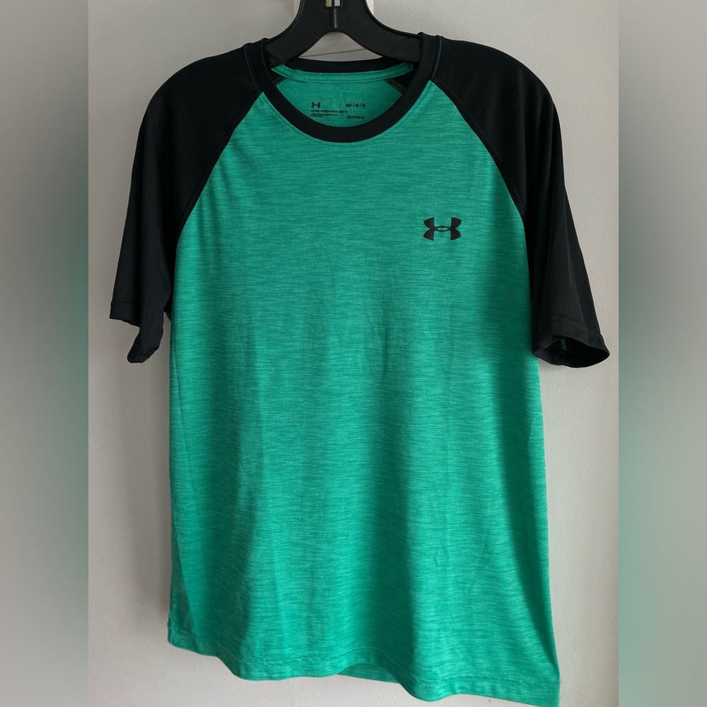 Under Armour Men's Emerald and Black Short Sleeve Tee